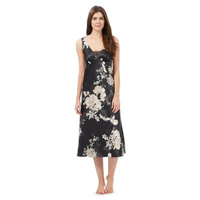 The Collection Black floral print night dress